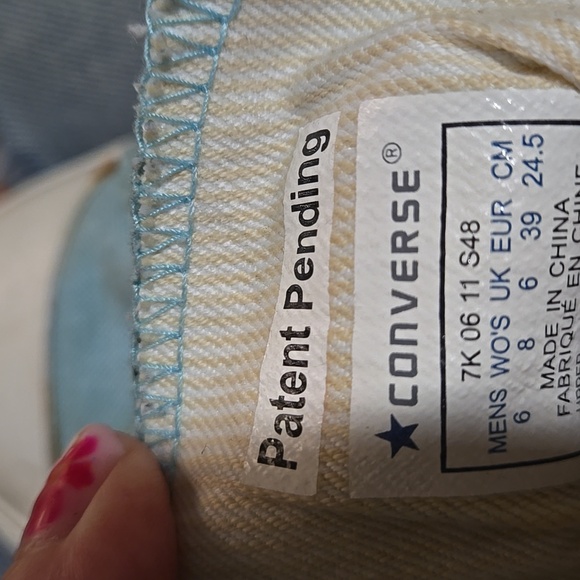 🩵WOMENS SIZE 8 CONVERSE SLIP ON SNEAKERS TURQUOISE BLUE ALL 🌟 STARS🩵 - Picture 4 of 7